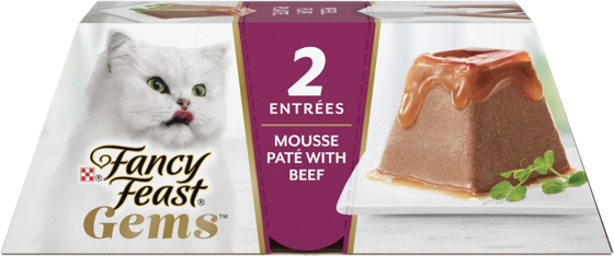Fancy Feast Gems beef mousse with gravy halo