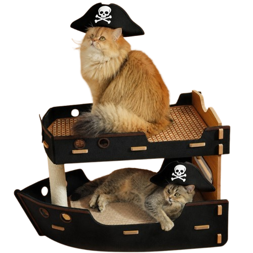 Happy & Polly Pirate ship elevated bed